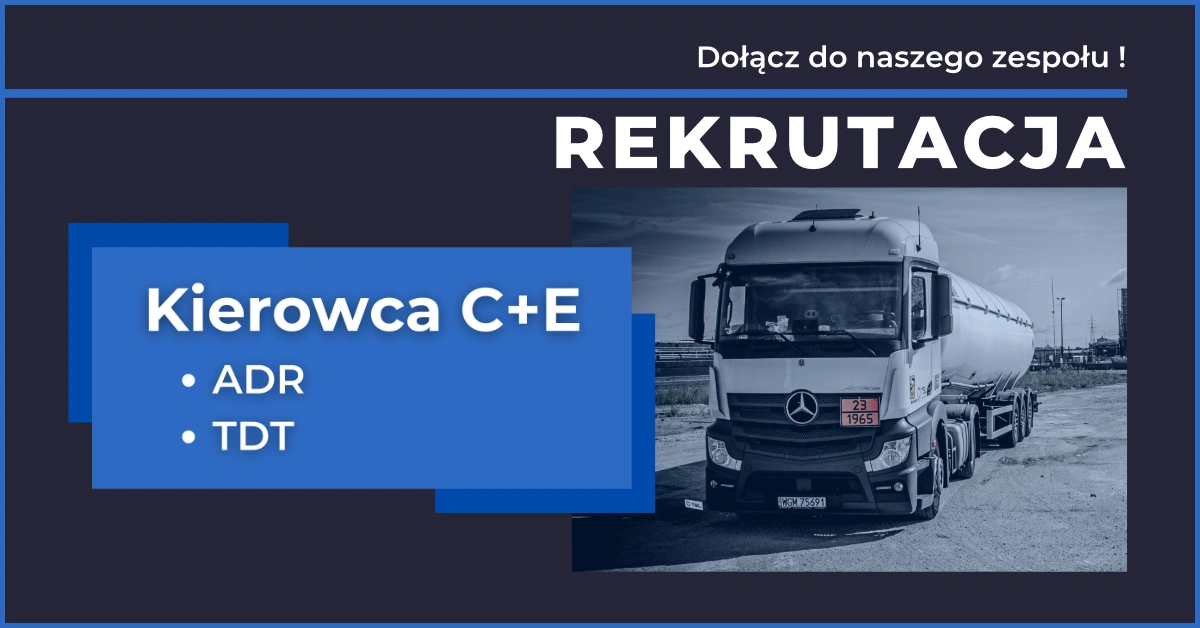 PRACA: Kierowca C+E ->ADR / TDT